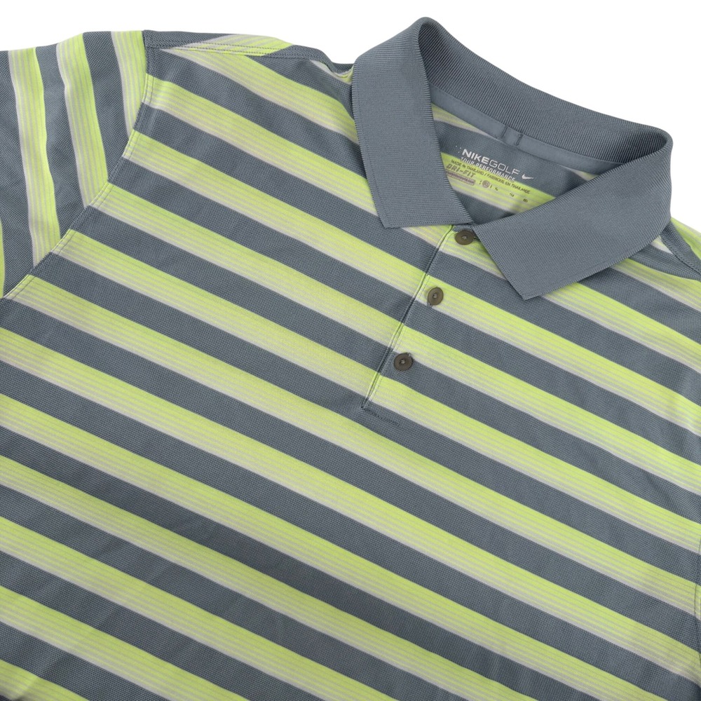 Nike Golf Tour Performance Dri-FIT Polo Shirt Men's XL Striped‎ Athletic Golf
